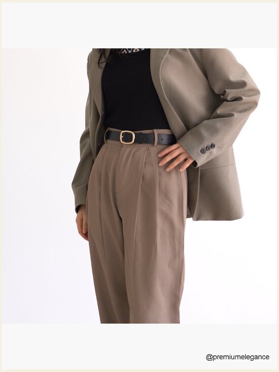 Faux Leather Belt with Gold Buckle for Jeans Pants Dresses main image 5